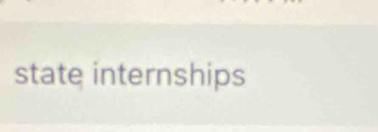 state internships