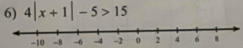 4|x+1|-5>15