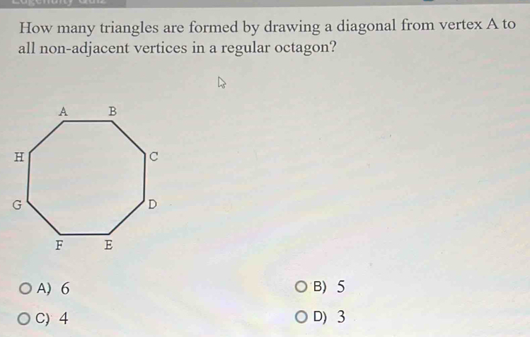 Solved: How many triangles are formed by drawing a diagonal from vertex ...