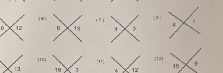 (6)(7 )( 8 ) 

(10)(11)(12)