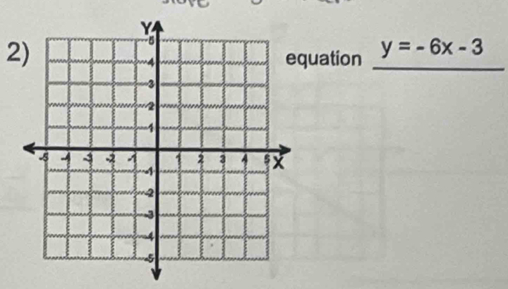 uation y=-6x-3 _