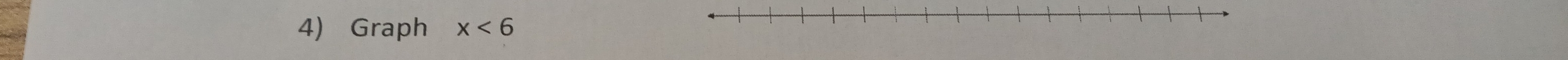 Graph x<6</tex>