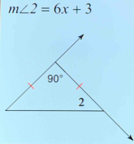 m∠ 2=6x+3