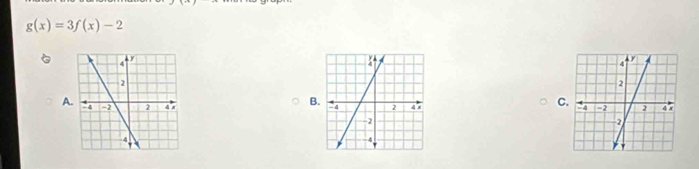 g(x)=3f(x)-2
B 
A 
C