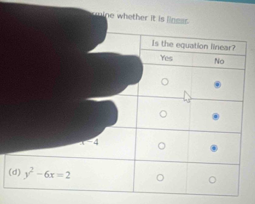 in e whether it is linear .