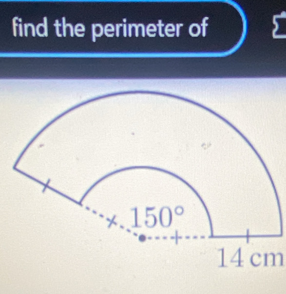 find the perimeter of
14 cm