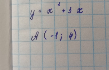 y=x^2+3x
,f(-1;4)