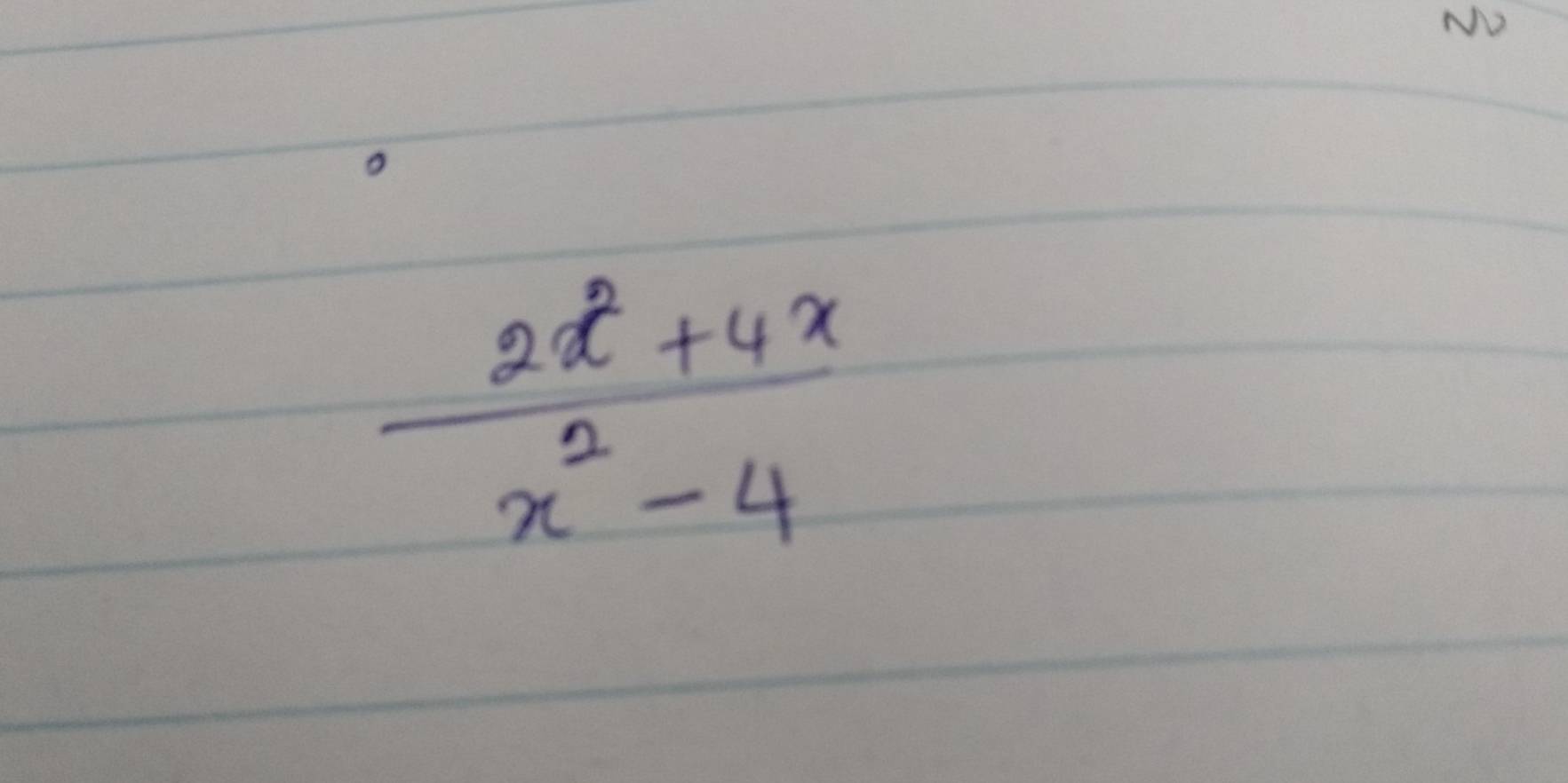 NO
 (2x^2+4x)/x^2-4 