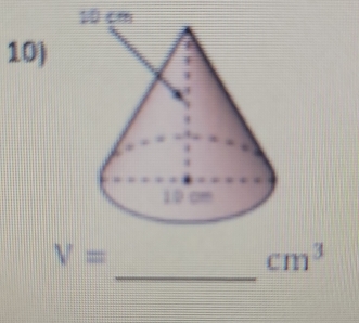 V=
cm^3