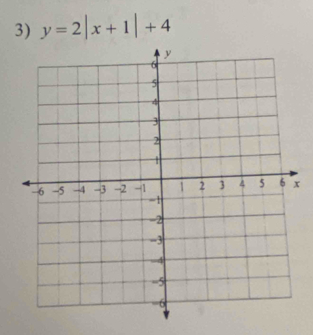 y=2|x+1|+4