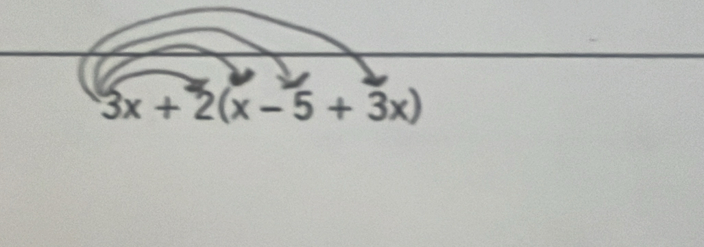 3x+2(x-5+3x)