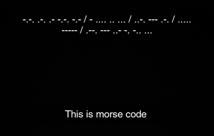 This is morse code