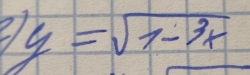 y=sqrt(1-3x)