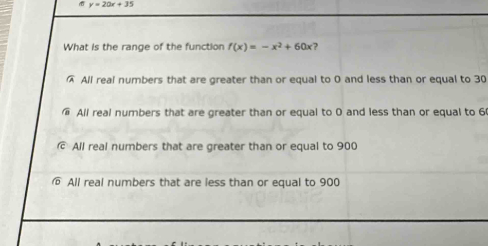 y=20x+35
30
60