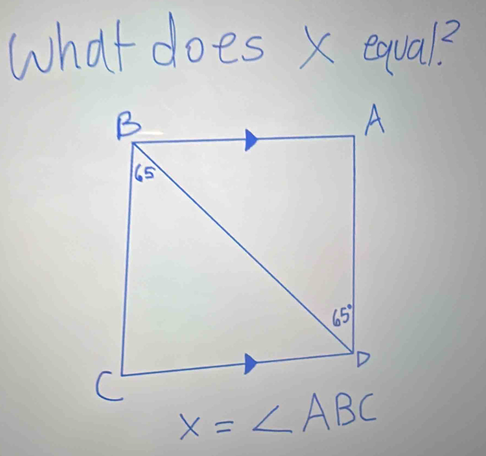 what does x equal?