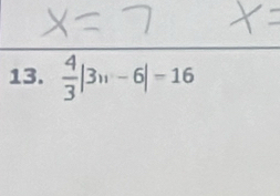  4/3 |3n-6|=16