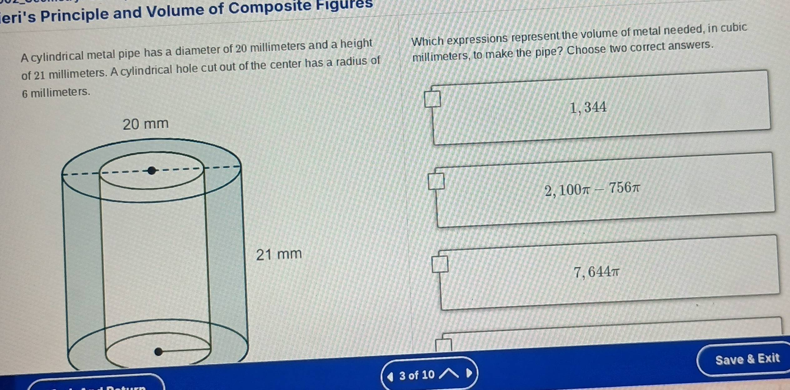 Solved: ieri's Principle and Volume of Composite Figures Which ...
