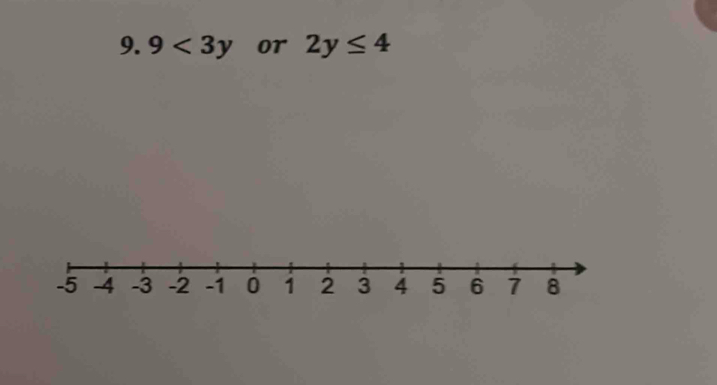 9.9<3y</tex> or 2y≤ 4