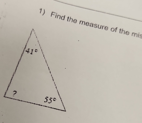 Find the measure of the mis