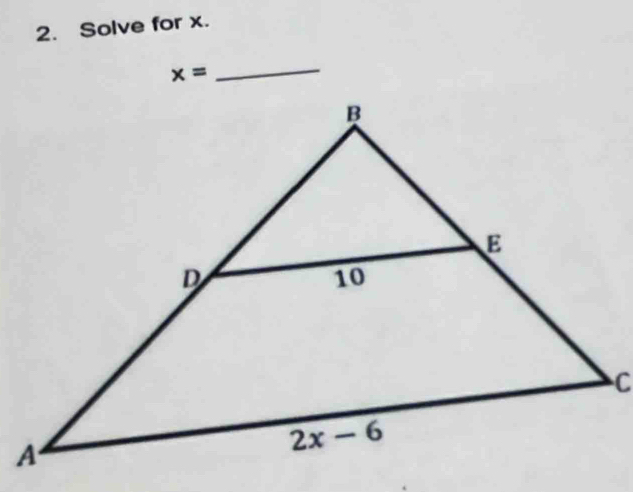 Solve for x.
x=
_