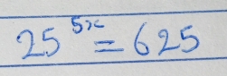 25^(5x)=625