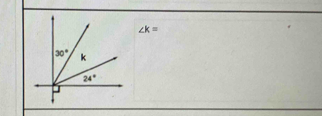 ∠ k=