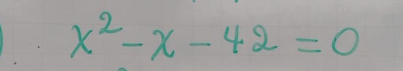 x^2-x-42=0