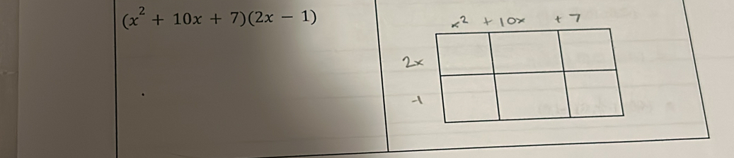 (x^2+10x+7)(2x-1)