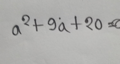 a^2+9a+20