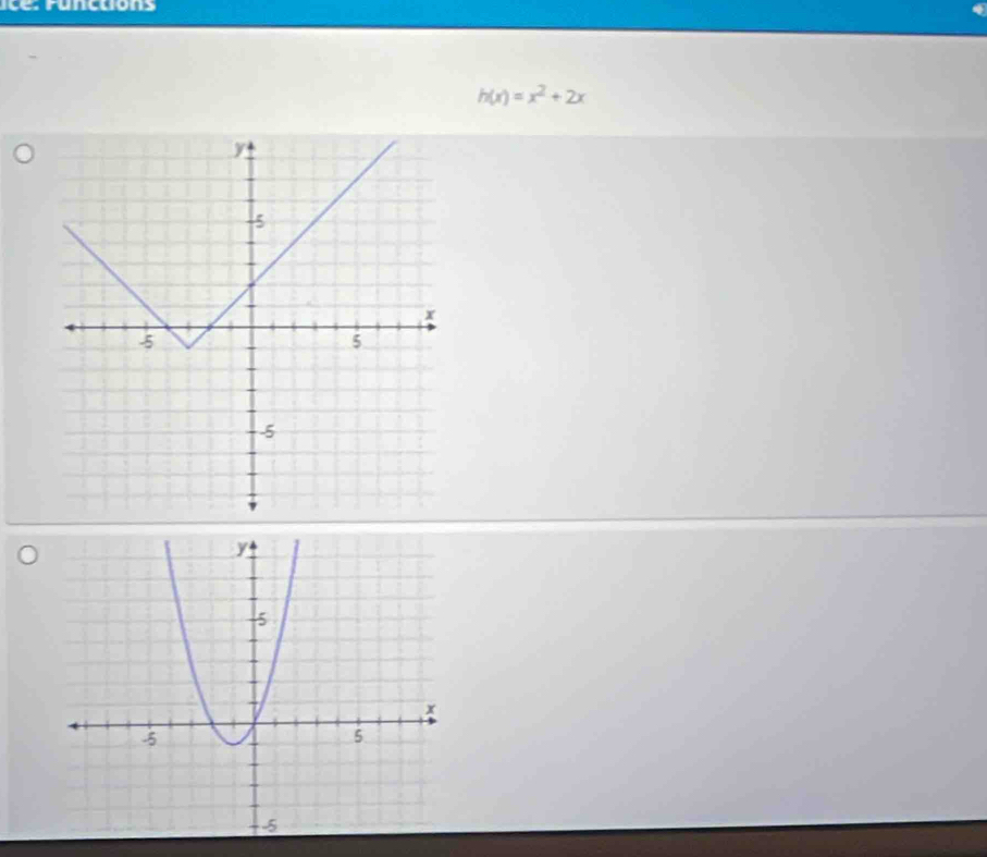 ru nctions
h(x)=x^2+2x