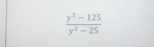  (y^3-125)/y^2-25 