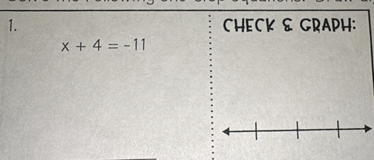 CHECK & GRAPH:
x+4=-11