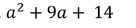 a^2+9a+14