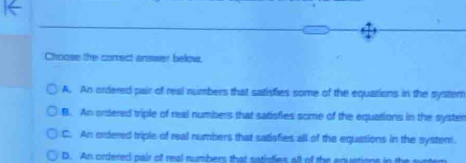 Solved: Choose the correct answer below. A. An ardered pair of real ...