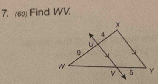 (60) Find WV.