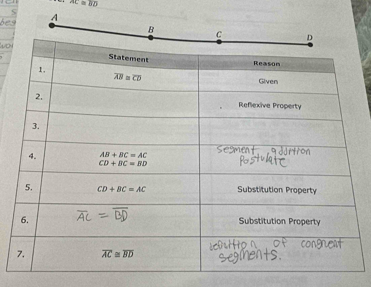 AC≌ overline BD
A
B