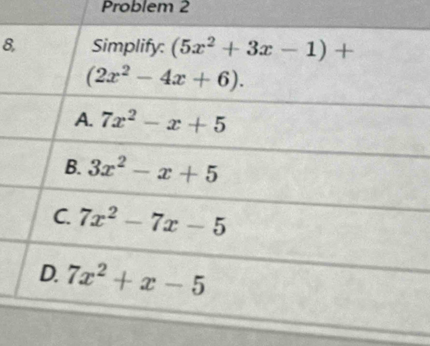 Problem 2
8,