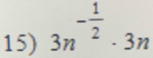 3n^(-frac 1)2· 3n