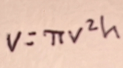 V=π v^2h