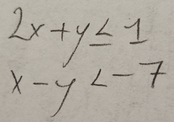 2x+y≤ 1
x-y