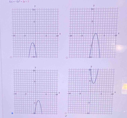 f(x)=-2x^2+5x-7