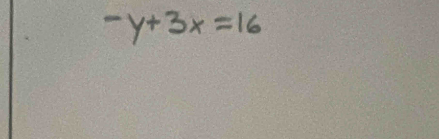 -y+3x=16