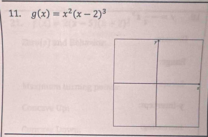 g(x)=x^2(x-2)^3