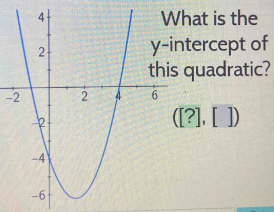 at is the 
tercept of 
quadratic? 
-
([?],[])