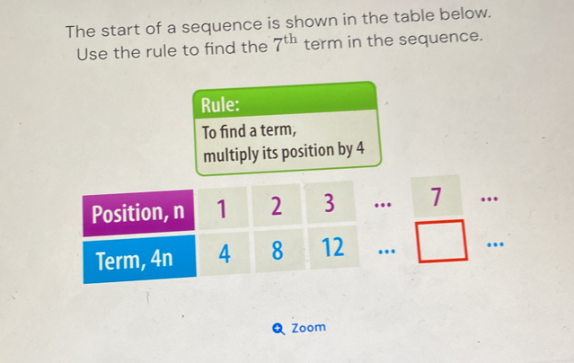 Solved: The start of a sequence is shown in the table below. Use the ...