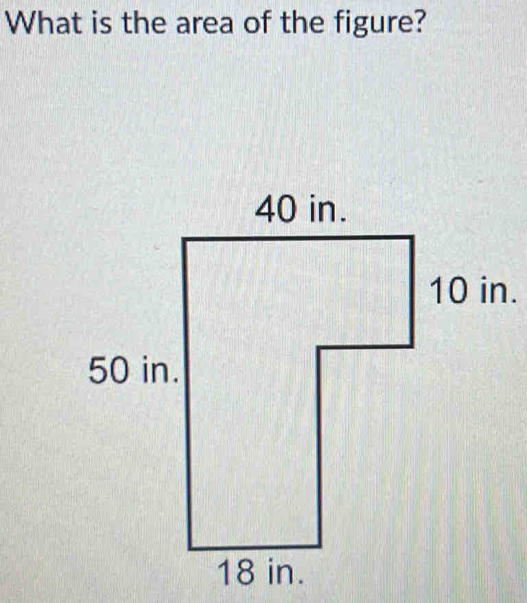 What is the area of the figure?