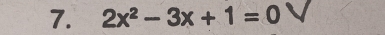 2x^2-3x+1=0