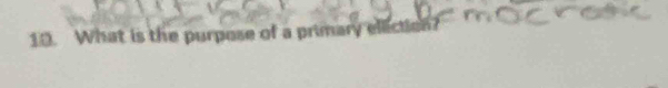 What is the purpose of a primary election?