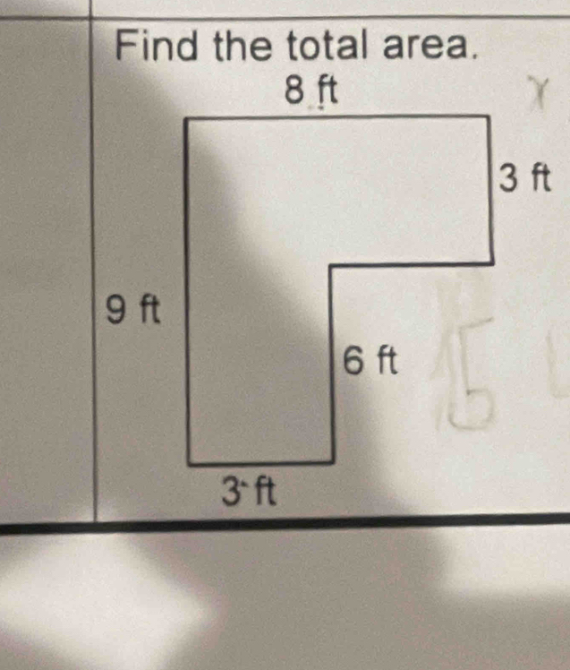 Find the total area.