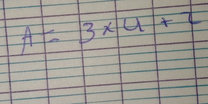 A=3* 4+2